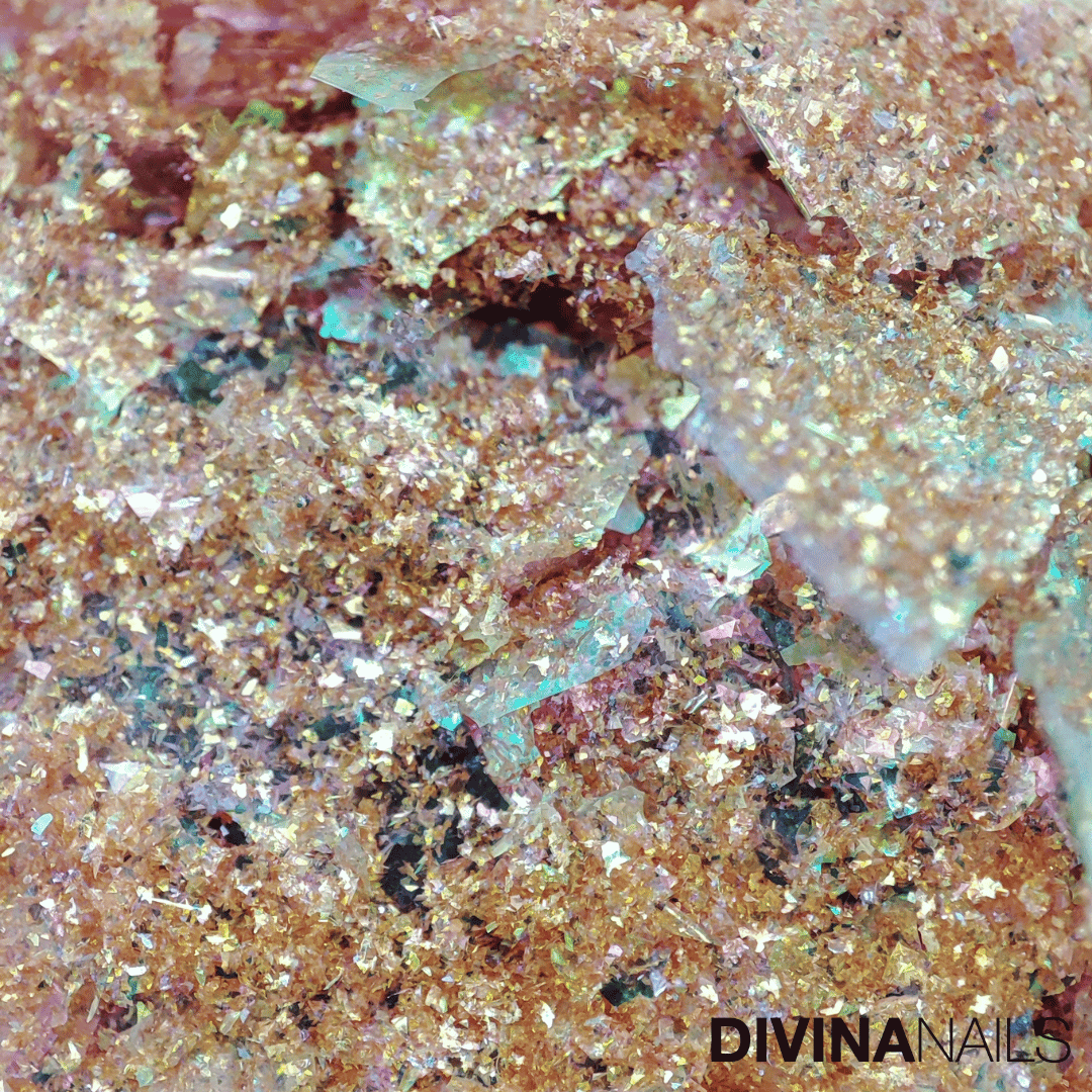 DIAMOND HOLO - PRECIOUS STONES - Set 12 Polvere Glitter brillantini per gel unghie Nail Art 2g - Divina Nails