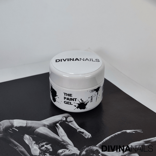 THE PAINT GEL - BLACK - Top Color nero per decorazioni Nail Art Nero 5ml