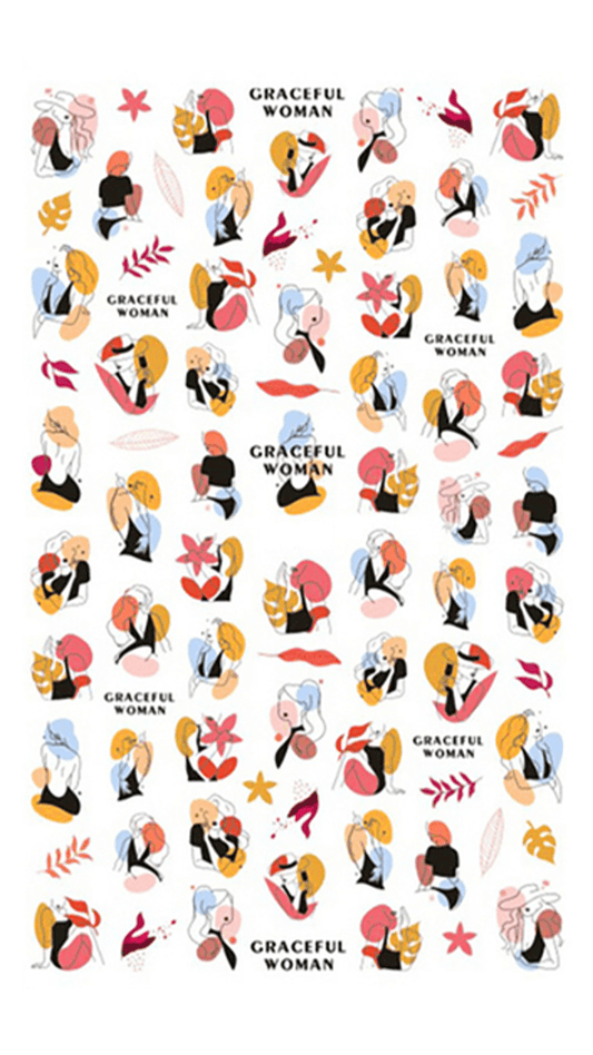 GRACEFUL WOMAN - Stickers decorazioni unghie per nail art raffiguranti donne - Divina Nails
