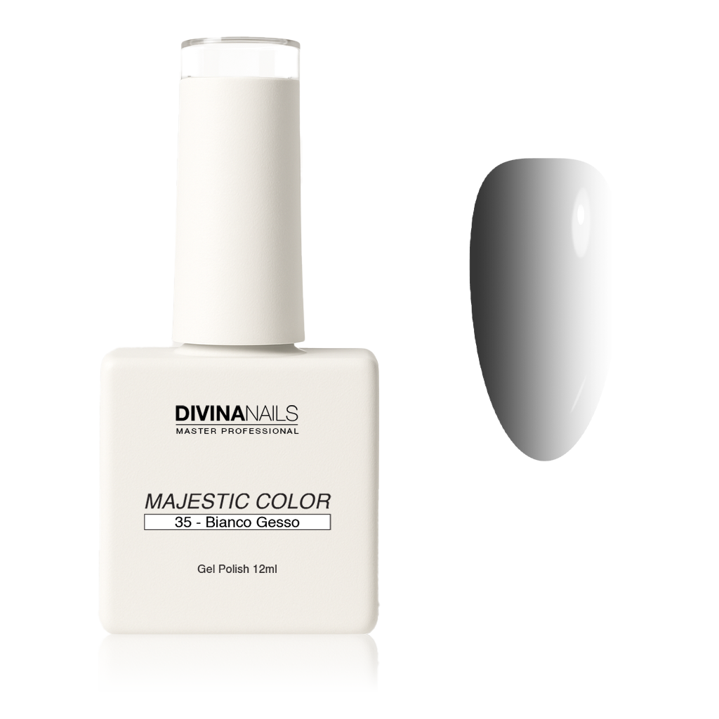 MAJESTIC COLOR - 35 BIANCO GESSO (Pastello) - Semipermanente per unghie da 12ml