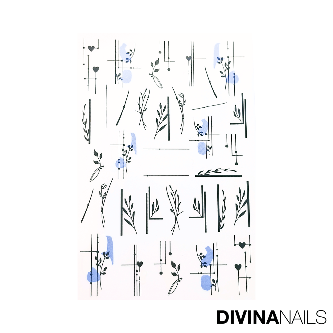STICKERS - 3D NATURE NEW YEAR’S - 019 - Stickers decorazioni unghie per nail art per capodanno