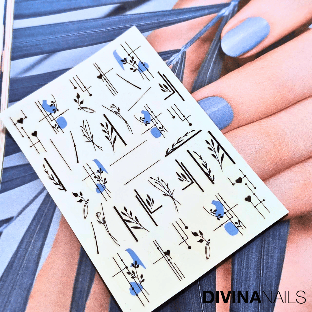 STICKERS - 3D NATURE NEW YEAR’S - 019 - Stickers decorazioni unghie per nail art per capodanno
