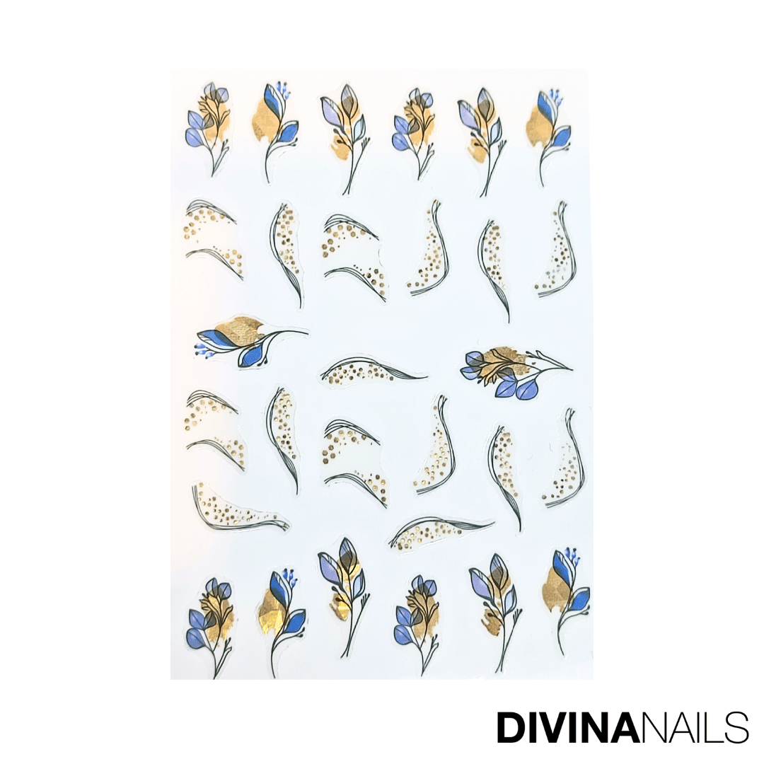STICKERS - 3D NATURE NEW YEAR’S - 022 - Stickers decorazioni unghie per nail art per capodanno