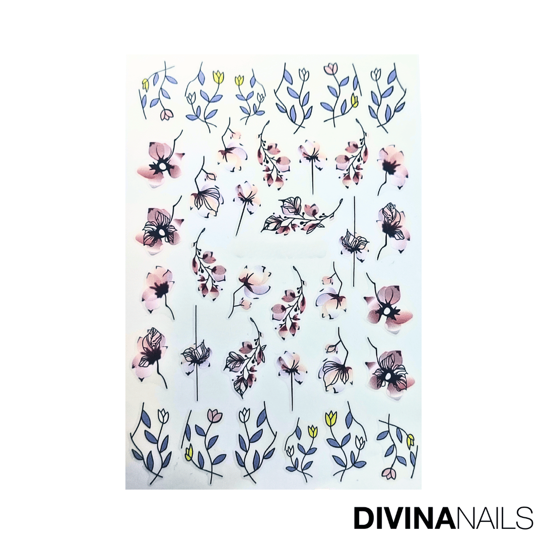 STICKERS - 3D NATURE NEW YEAR’S - 05 - Stickers decorazioni unghie per nail art per capodanno