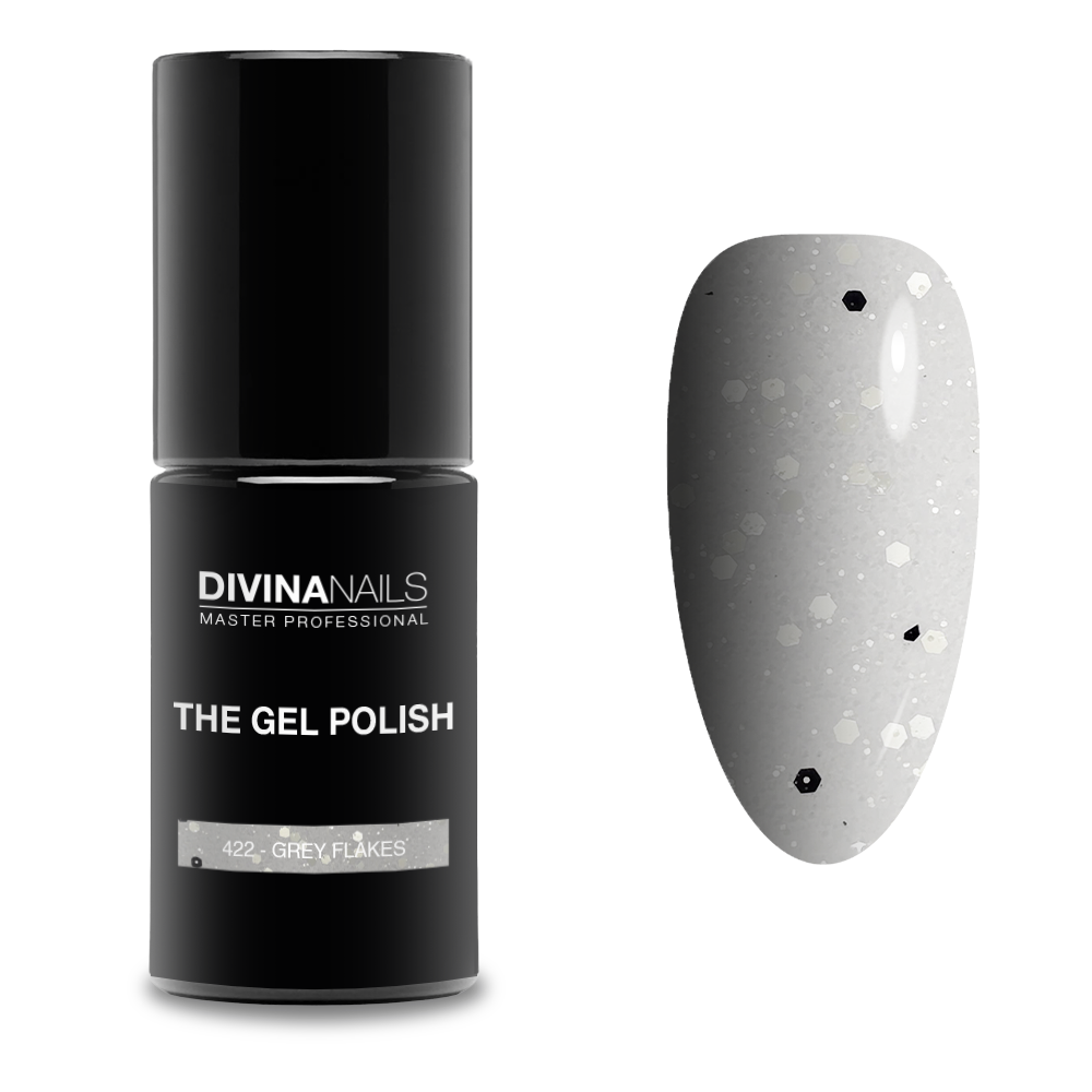 THE GEL POLISH - 422 GREY FLAKES - Semipermanente per unghie da 8ml