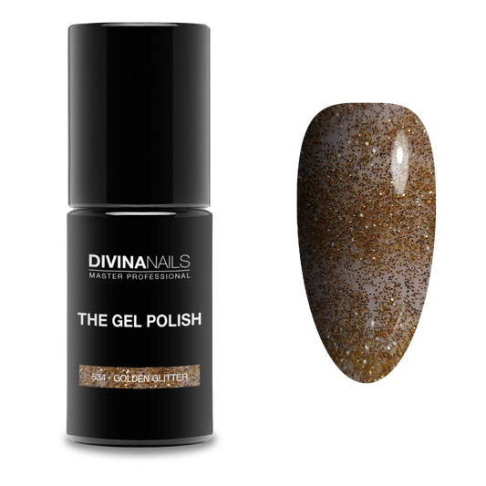 THE GEL POLISH - 534 GOLDEN GLITTER - Semipermanente per unghie da 8ml