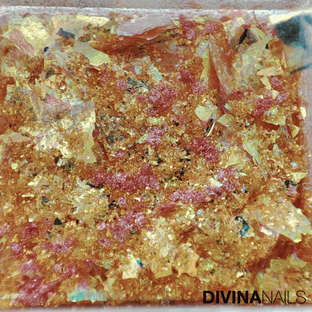 DIAMOND HOLO - PRECIOUS STONES - Set 12 Polvere Glitter brillantini per gel unghie Nail Art 2g - Divina Nails