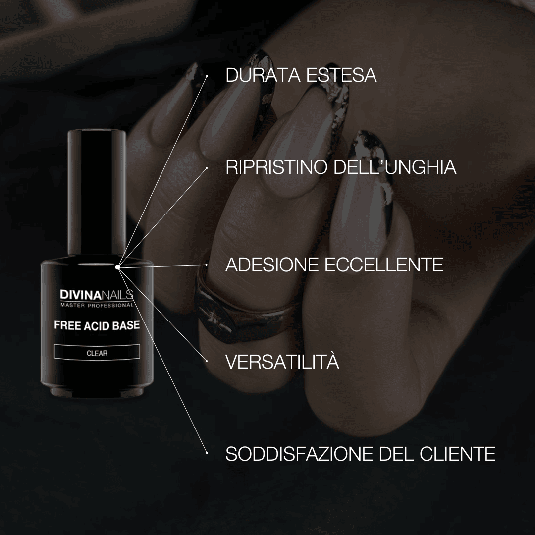 FREE ACID BASE - BBA 008 - Bonder base free acid trasparente gel autolivellante 15ml