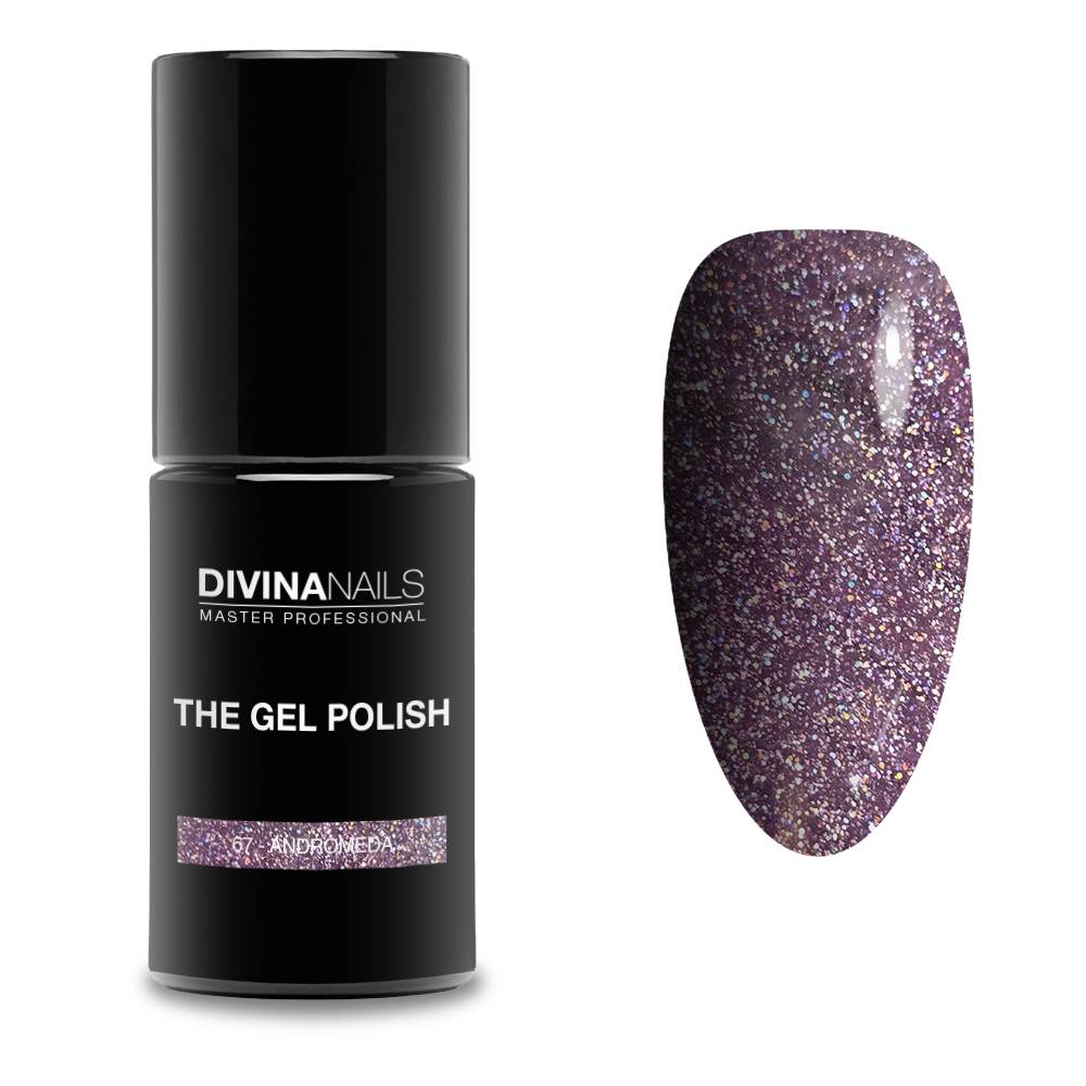 THE GEL POLISH - 67 ANDROMEDA - Semipermanente con glitter per unghie da 8ml