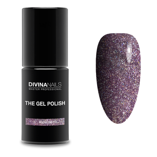 THE GEL POLISH - 67 ANDROMEDA - Semipermanente con glitter per unghie da 8ml
