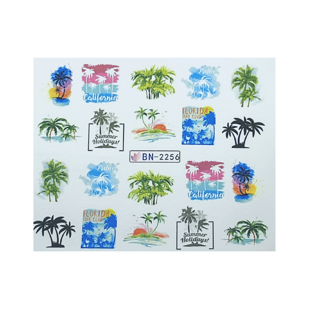 MIAMI VICE - Set da 12 Stickers decorazioni unghie per nail art - Divina Nails