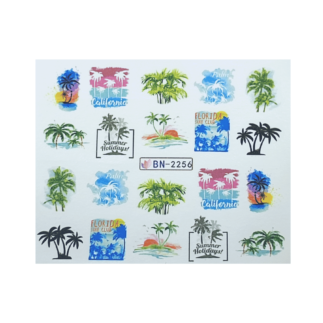 MIAMI VICE - Set da 12 Stickers decorazioni unghie per nail art - Divina Nails