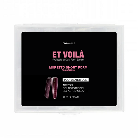 ET VOILÀ - MURETTO SHORT FORM CON SCALINO MANDORLA RUSSA - 120 Professional Dual Form System