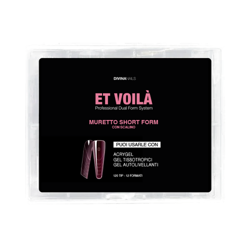 ET VOILÀ - MURETTO SHORT FORM CON SCALINO MANDORLA RUSSA - 120 Professional Dual Form System