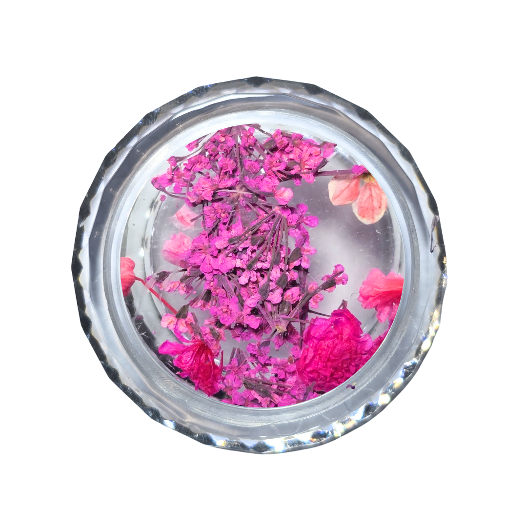 DRIED FLOWERS - FUCSIA DREAM - Fiori secchi per decorazioni unghie eleganti nail art