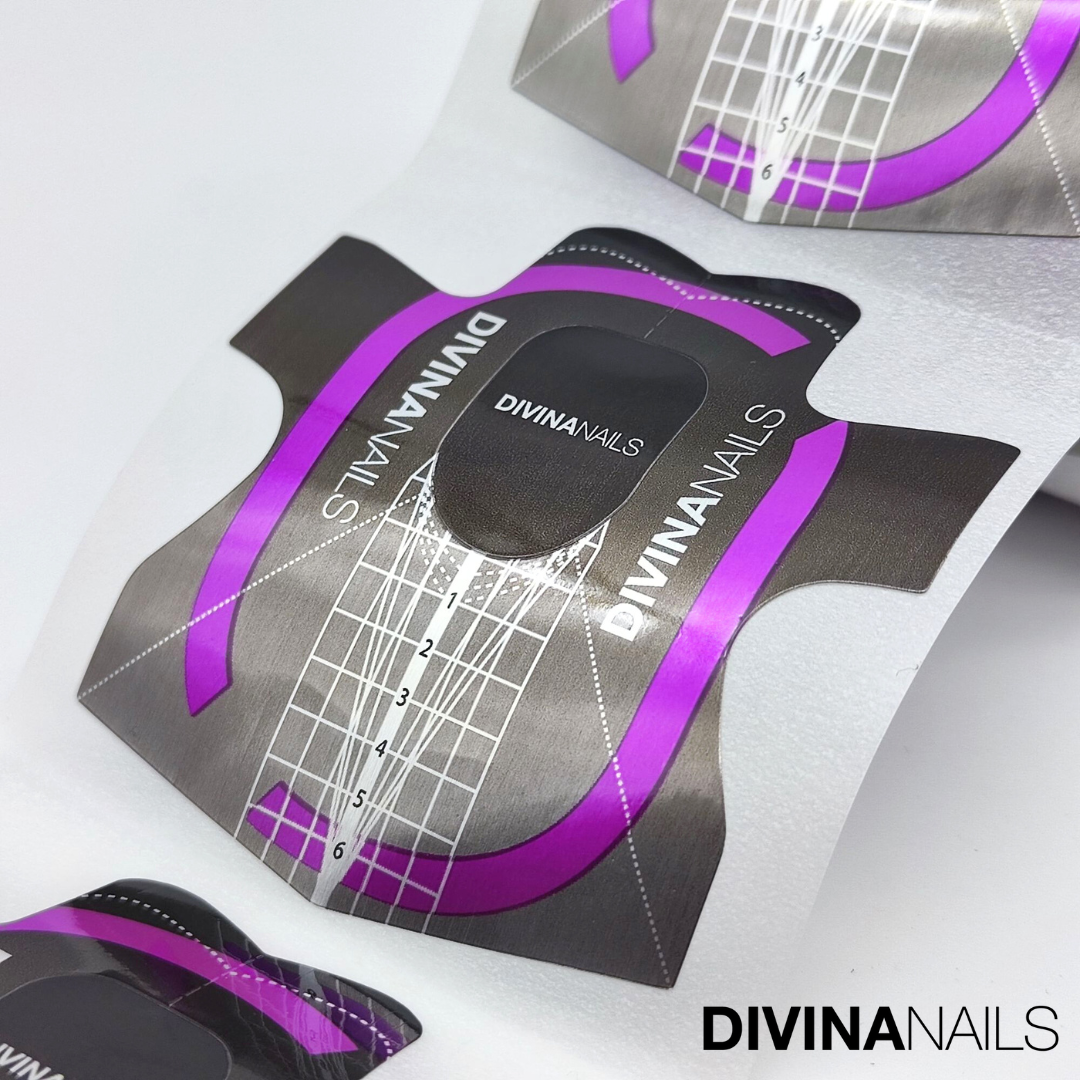 300PZ. - PERFECT SALON SHAPE - Cartine Nail form da salone in alluminio resistente per ricostruzione unghie