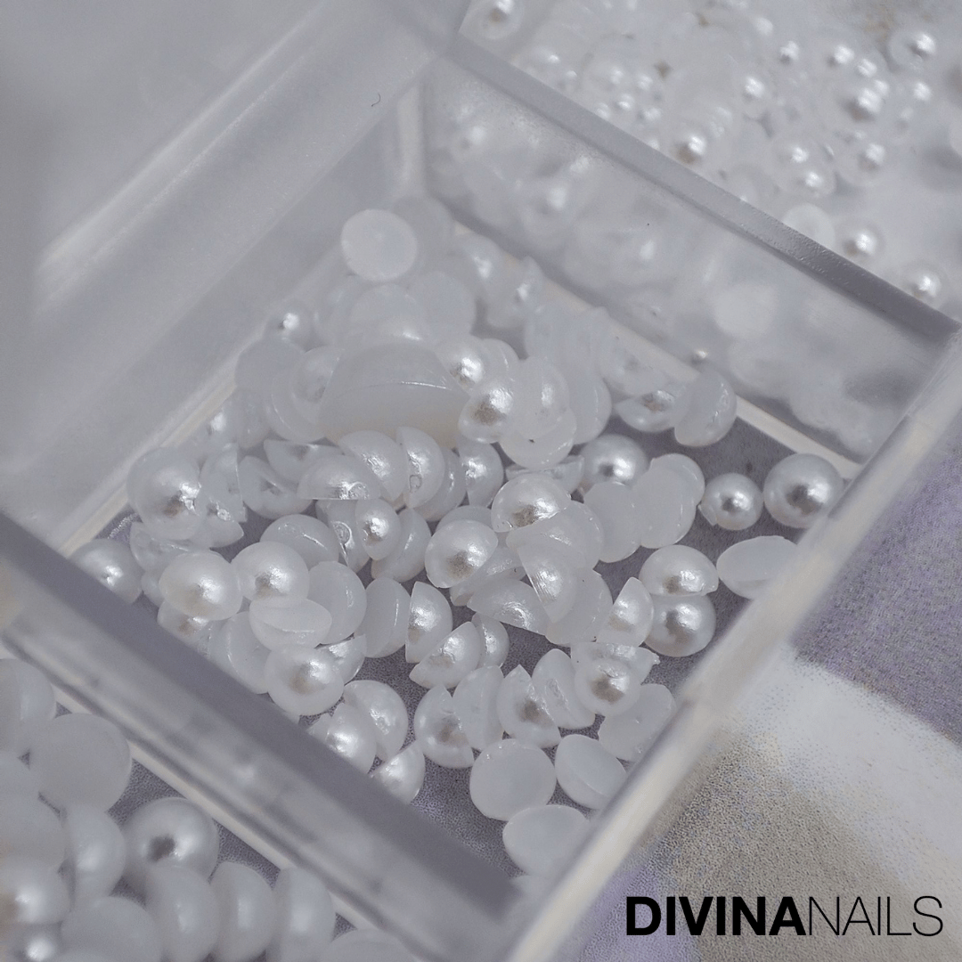 PEARLETTES - Set da 10 paillettes decorazioni unghie perlate per nail art