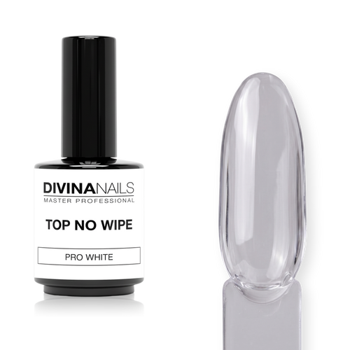 TOP NO WIPE - STAY GLOSSY PRO WHITE - Gel top coat antigiallo senza dispersione 8ml