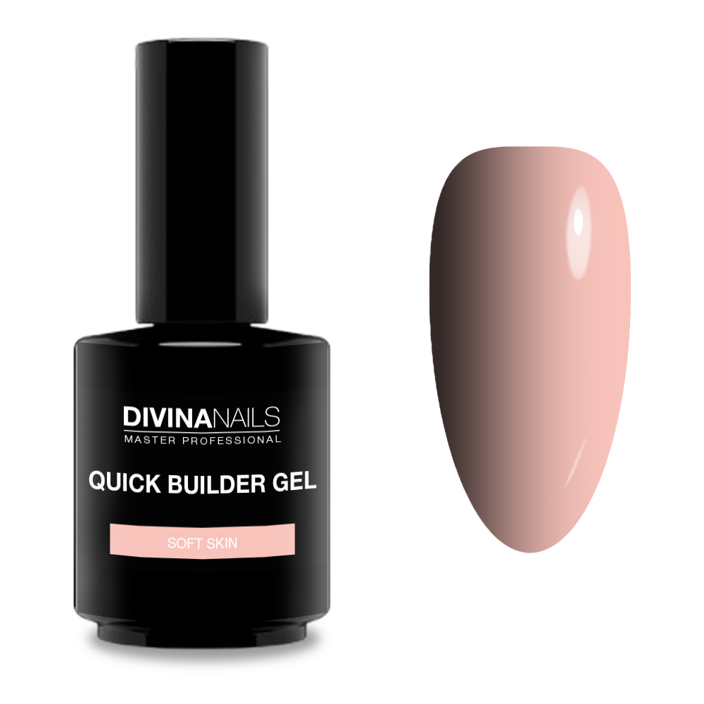 QUICK BUILDER GEL - SOFT SKIN - Builder in boccetta soft skin gel costruttore autolivellante bifasico media densità 15ml