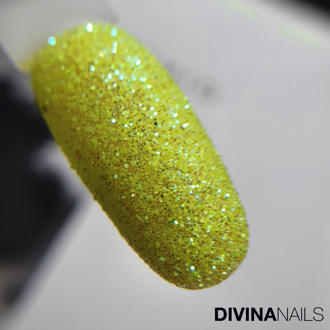 CRYSTAL NEON YELLOW HOLO - Polvere Glitter brillantini per unghie 2g - Divina Nails
