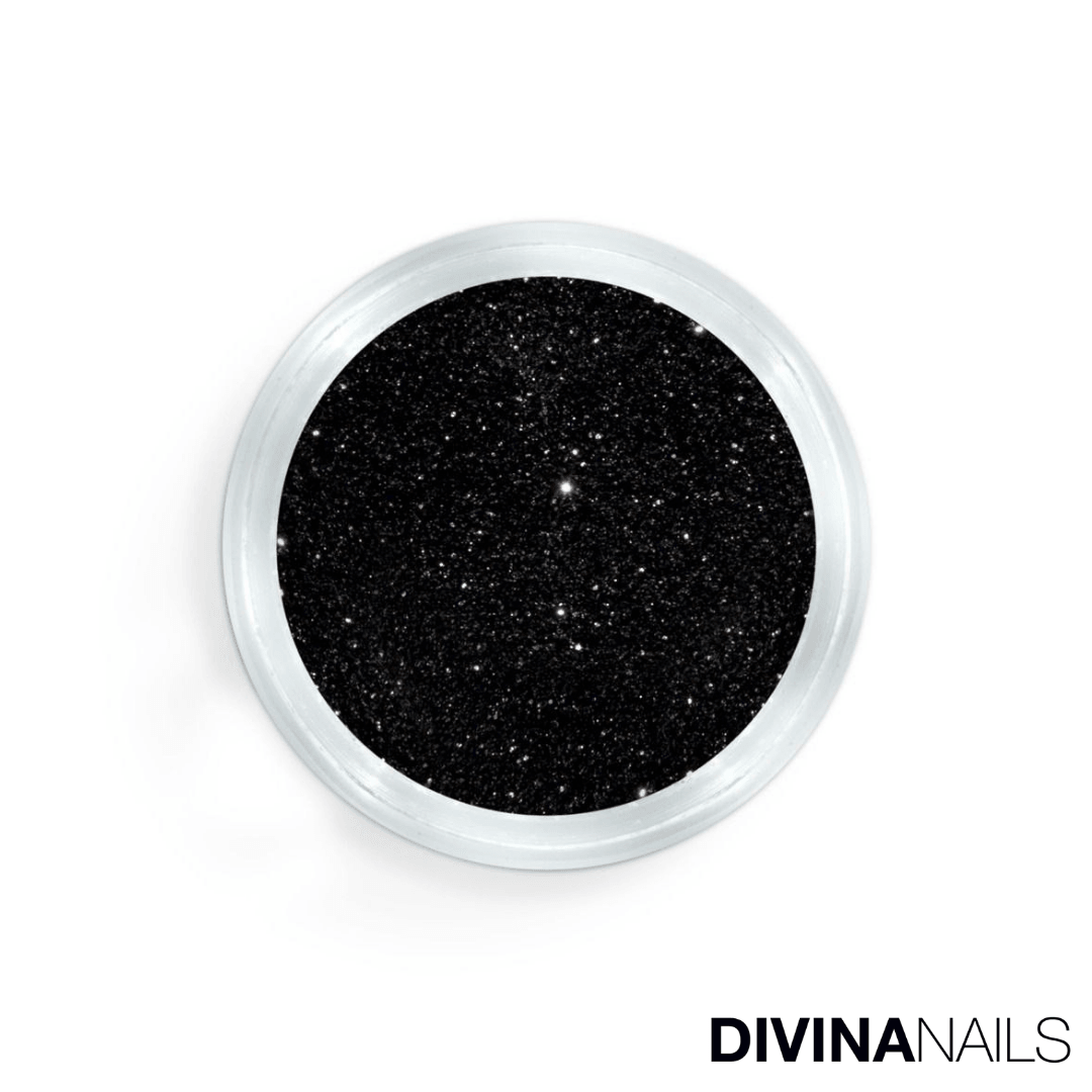 CRYSTAL BLACK HOLO - Polvere Glitter brillantini per unghie 2g