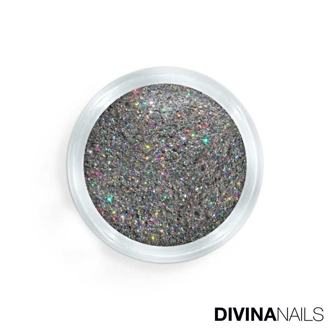 CRYSTAL COLORED SILVER HOLO - Polvere Glitter brillantini per unghie 2g
