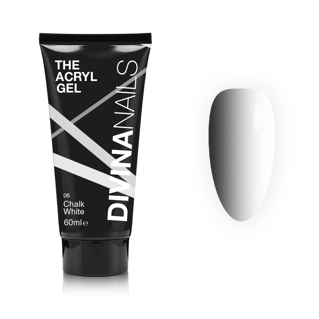 THE ACRYL GEL - CHALK WHITE - Acrygel Bianco Gesso professionale per ricostruzione unghie da 60ml