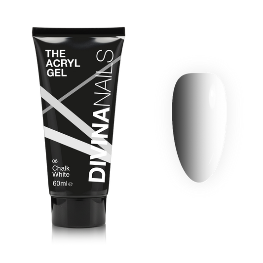 THE ACRYL GEL - CHALK WHITE - Acrygel Bianco Gesso professionale per ricostruzione unghie da 60ml
