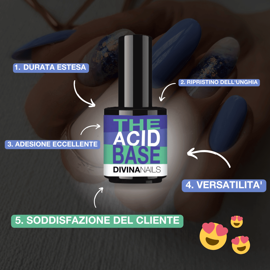 THE ACID BASE - BBA 008 - Bonder base acid trasparente gel autolivellante 15ml - Divina Nails