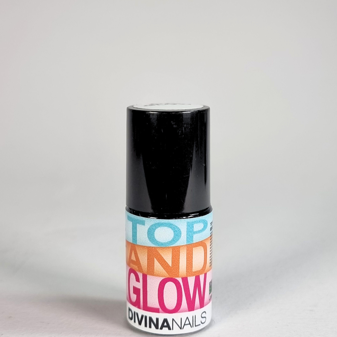 TOP AND GLOW - Gel top coat effetto fluorescente di notte senza dispersione 8ml