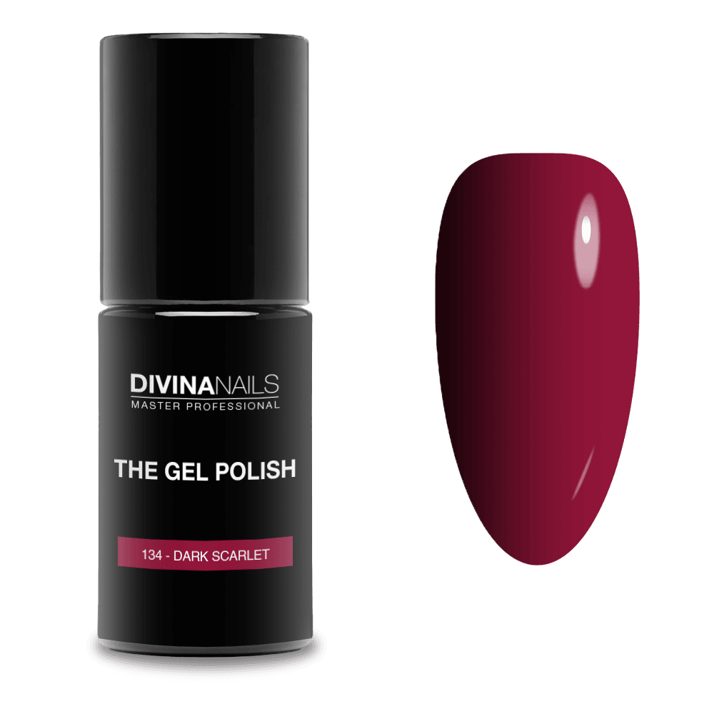 THE GEL POLISH - 134 Dark Scarlet - Semipermanente per unghie da 8ml