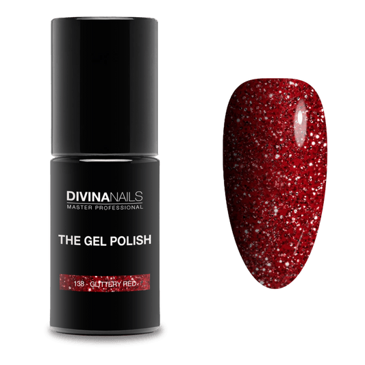 THE GEL POLISH - 138 Glittery Red - Semipermanente per unghie da 8ml