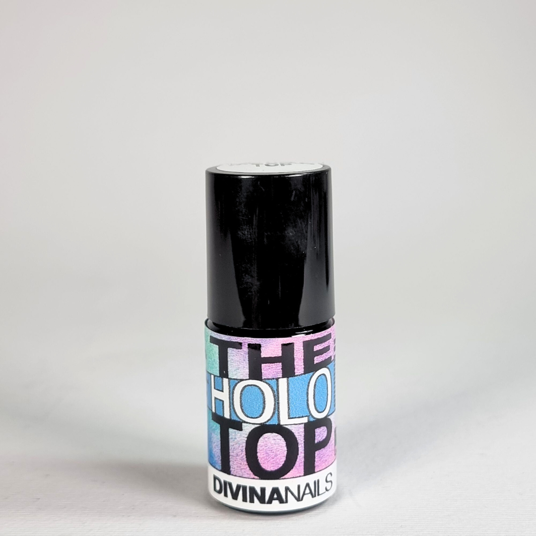 THE HOLO TOP - Gel top coat antigiallo multicolor senza dispersione olografico 8ml