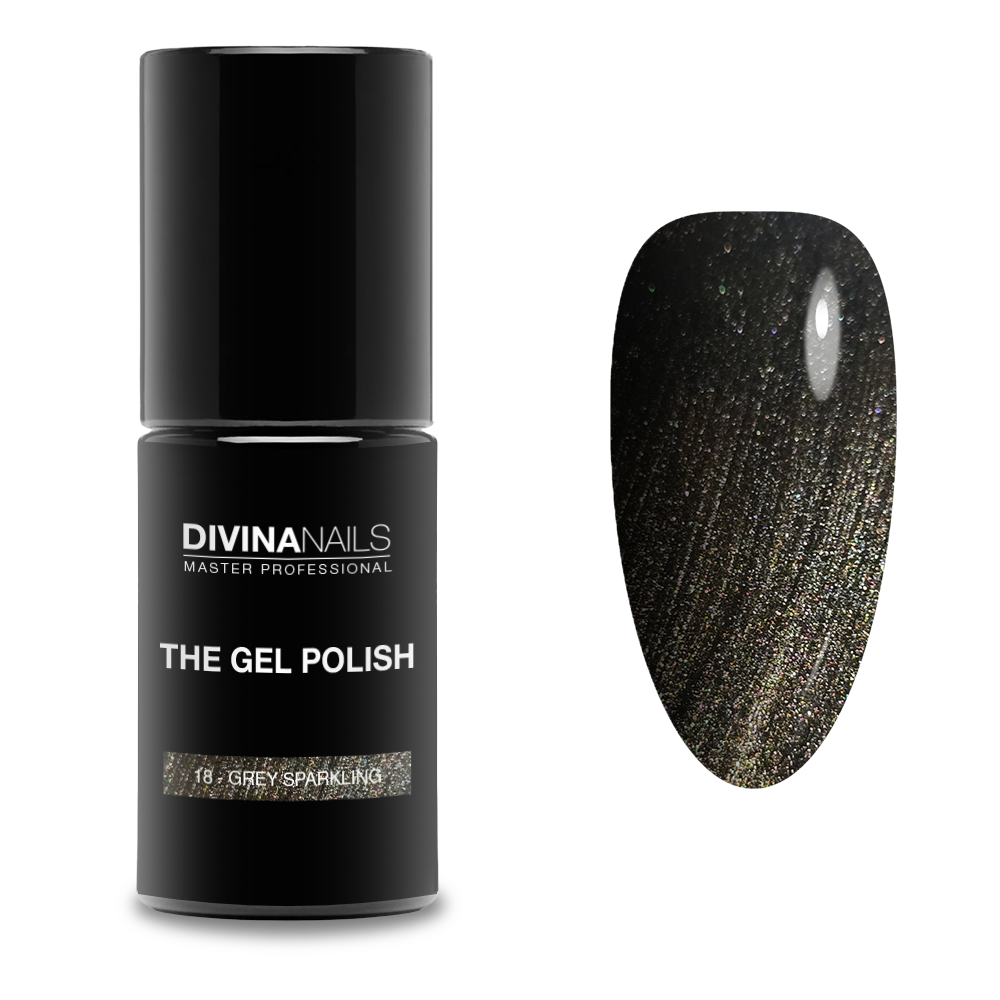 THE GEL POLISH - 18 GREY SPARKLING - Semipermanente per unghie da 8ml