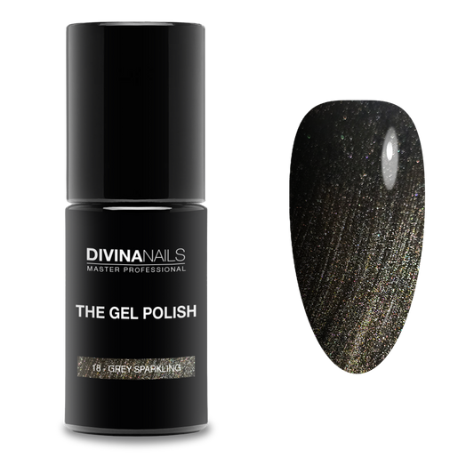 THE GEL POLISH - 18 GREY SPARKLING - Semipermanente per unghie da 8ml