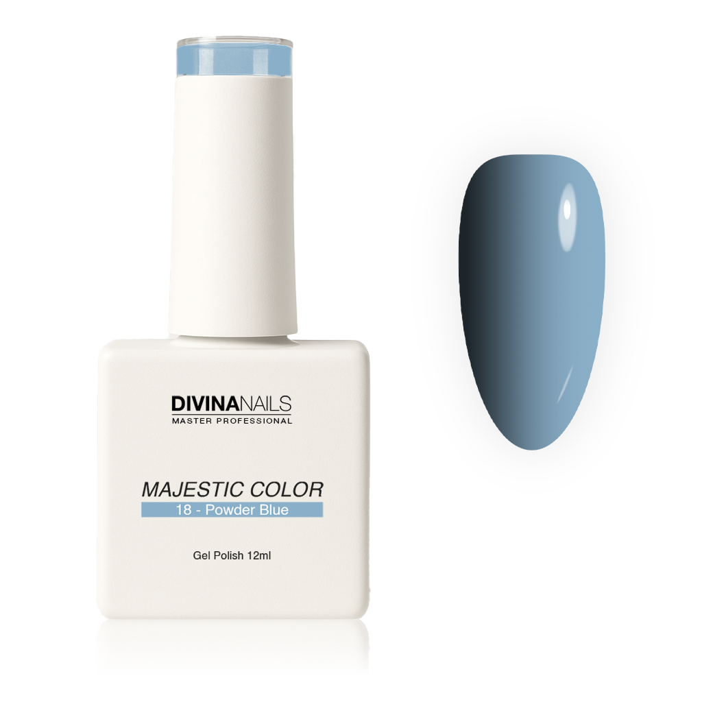 MAJESTIC COLOR - 18 POWDER BLUE - Semipermanente per unghie da 12ml