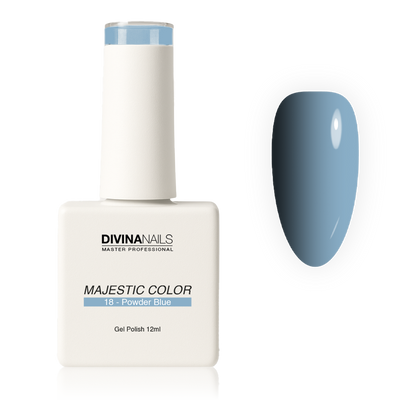 MAJESTIC COLOR - 18 POWDER BLUE - Semipermanente per unghie da 12ml
