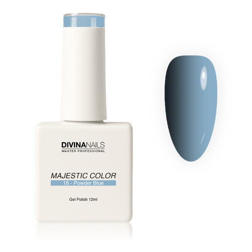 MAJESTIC COLOR - 18 POWDER BLUE (Pastello) - Semipermanente per unghie da 12ml
