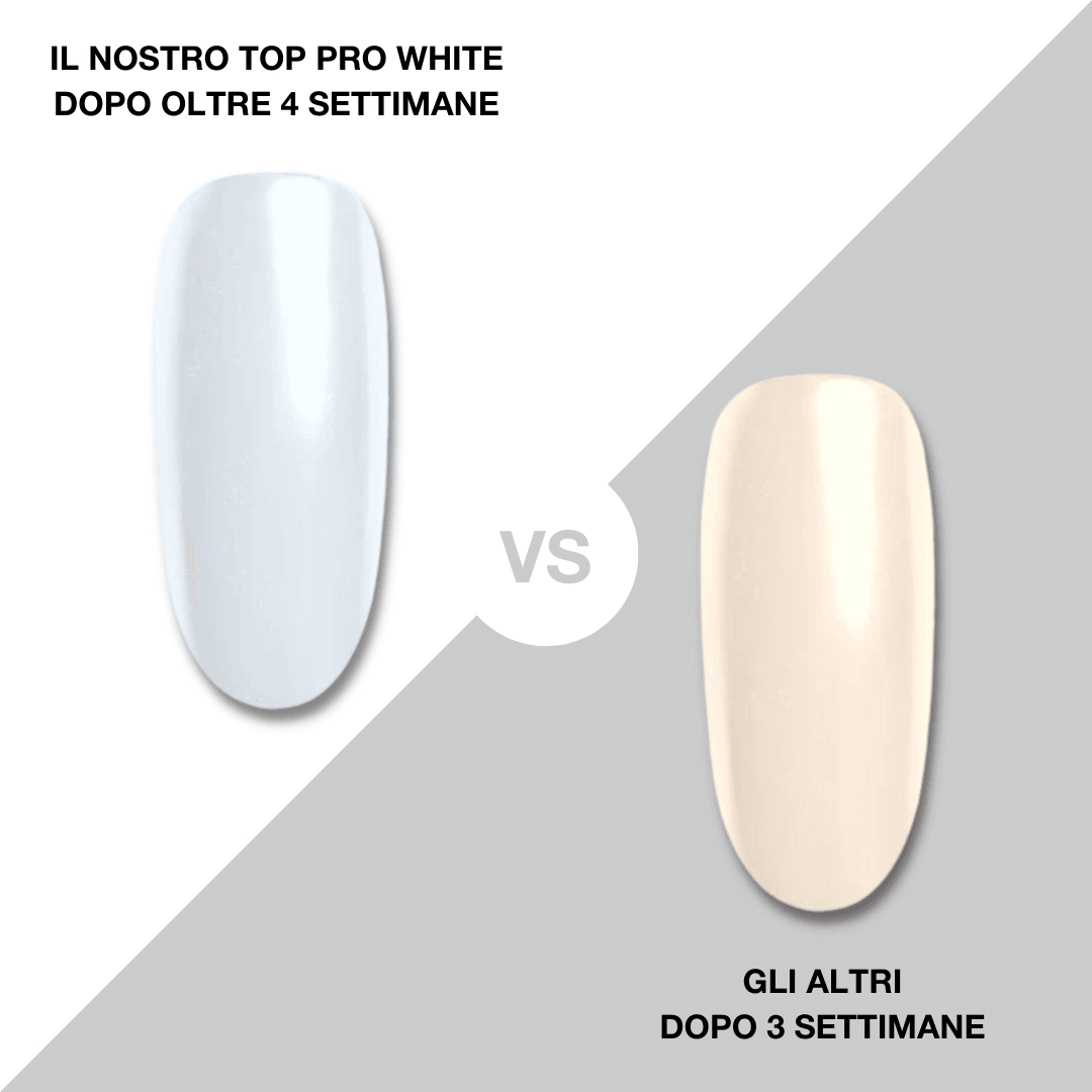 TOP NO WIPE - STAY GLOSSY PRO WHITE - Gel top coat antigiallo senza dispersione 8ml - Divina Nails