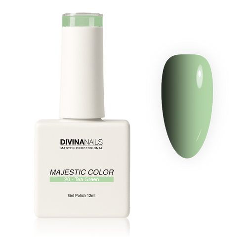 MAJESTIC COLOR - 20 TEA GREEN (Pastello) - Semipermanente per unghie da 12ml