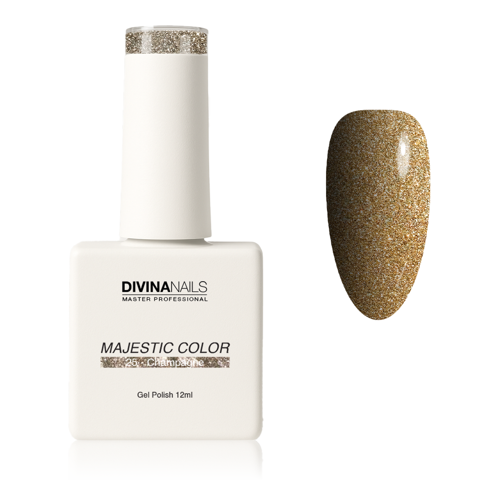 MAJESTIC COLOR - 25 CHAMPAGNE - Semipermanente per unghie da 12ml
