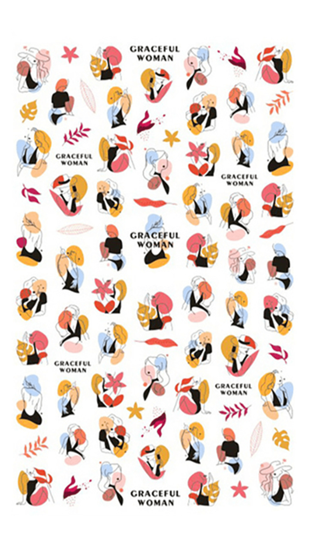 GRACEFUL WOMAN - Stickers decorazioni unghie per nail art raffiguranti donne
