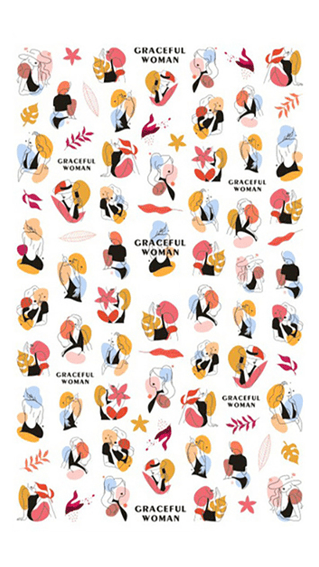 GRACEFUL WOMAN - Stickers decorazioni unghie per nail art raffiguranti donne - Divina Nails