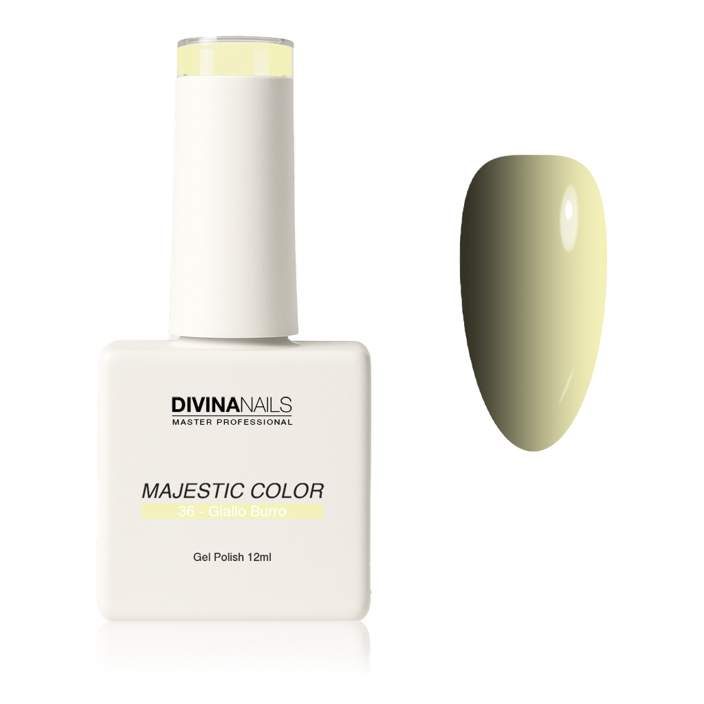 MAJESTIC COLOR - 36 GIALLO BURRO - Semipermanente per unghie da 12ml