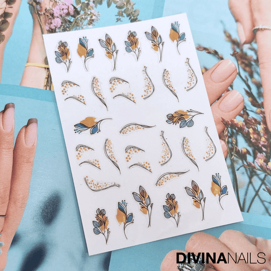 STICKERS - 3D NATURE NEW YEAR’S - 022 - Stickers decorazioni unghie per nail art per capodanno