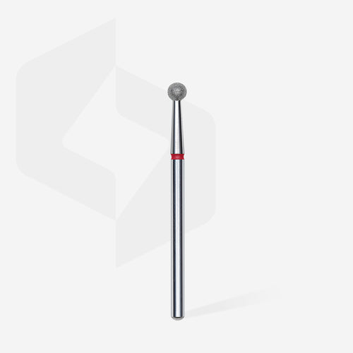 STALEKS FA01R035 - SFERA GRIT ROSSO - Punta fresa per cuticole diamantata per dry manicure russa