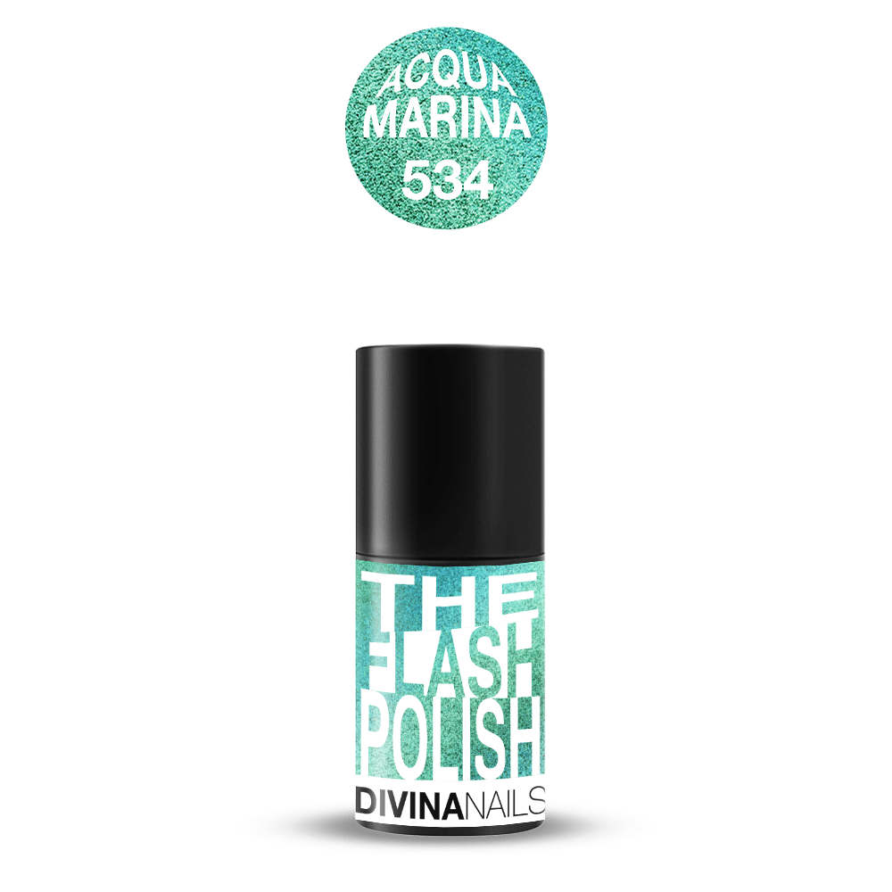 THE GEL POLISH - 534 ACQUA MARINA - Semipermanente per unghie da 8ml - Divina Nails