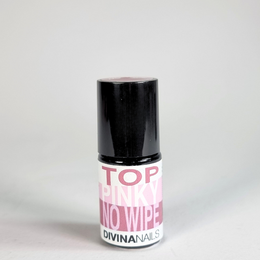 TOP PINKY NO WIPE - Gel top coat antigiallo senza dispersione Rosa Latte 8ml