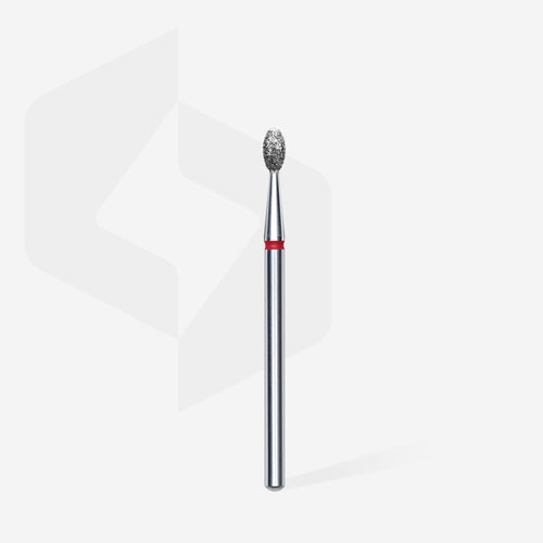 STALEKS FA130R025/5 - GOCCIA GRIT ROSSO - Punta fresa per cuticole diamantata per dry manicure russa