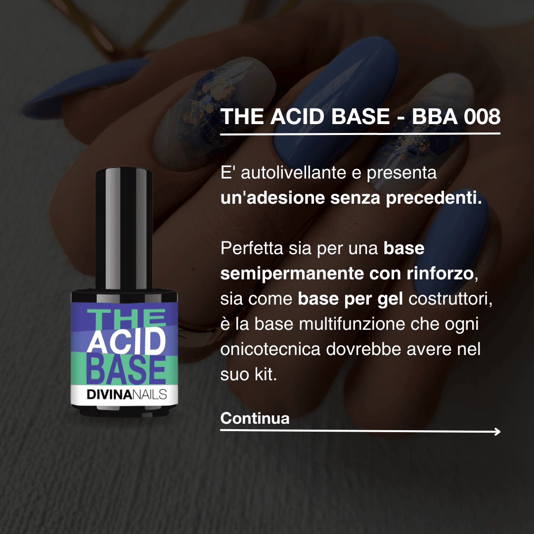 THE ACID BASE - BBA 008 - Bonder base acid trasparente gel autolivellante 15ml - Divina Nails